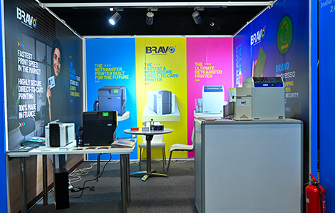 Bravo Global team at Intersec 2025 exhibition booth